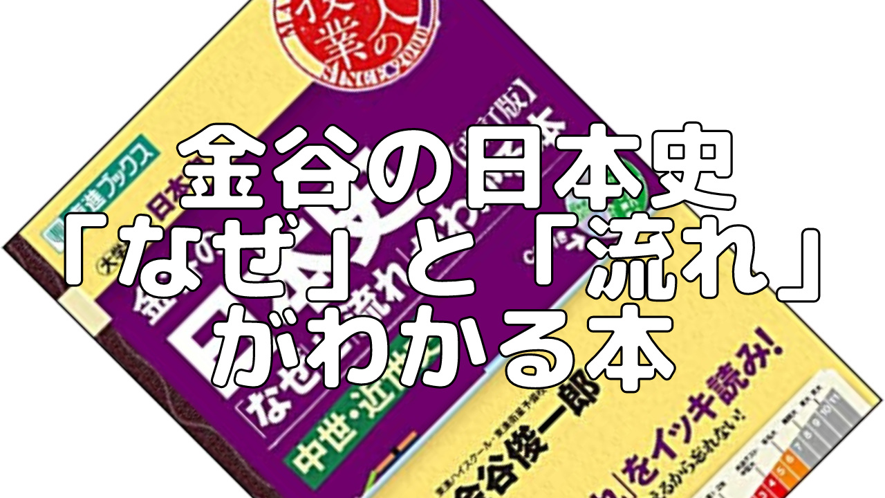 【大学受験】日本史の縦の流れを理解するのに最適！「金谷の日本史「なぜ」と「流れ」がわかる本」